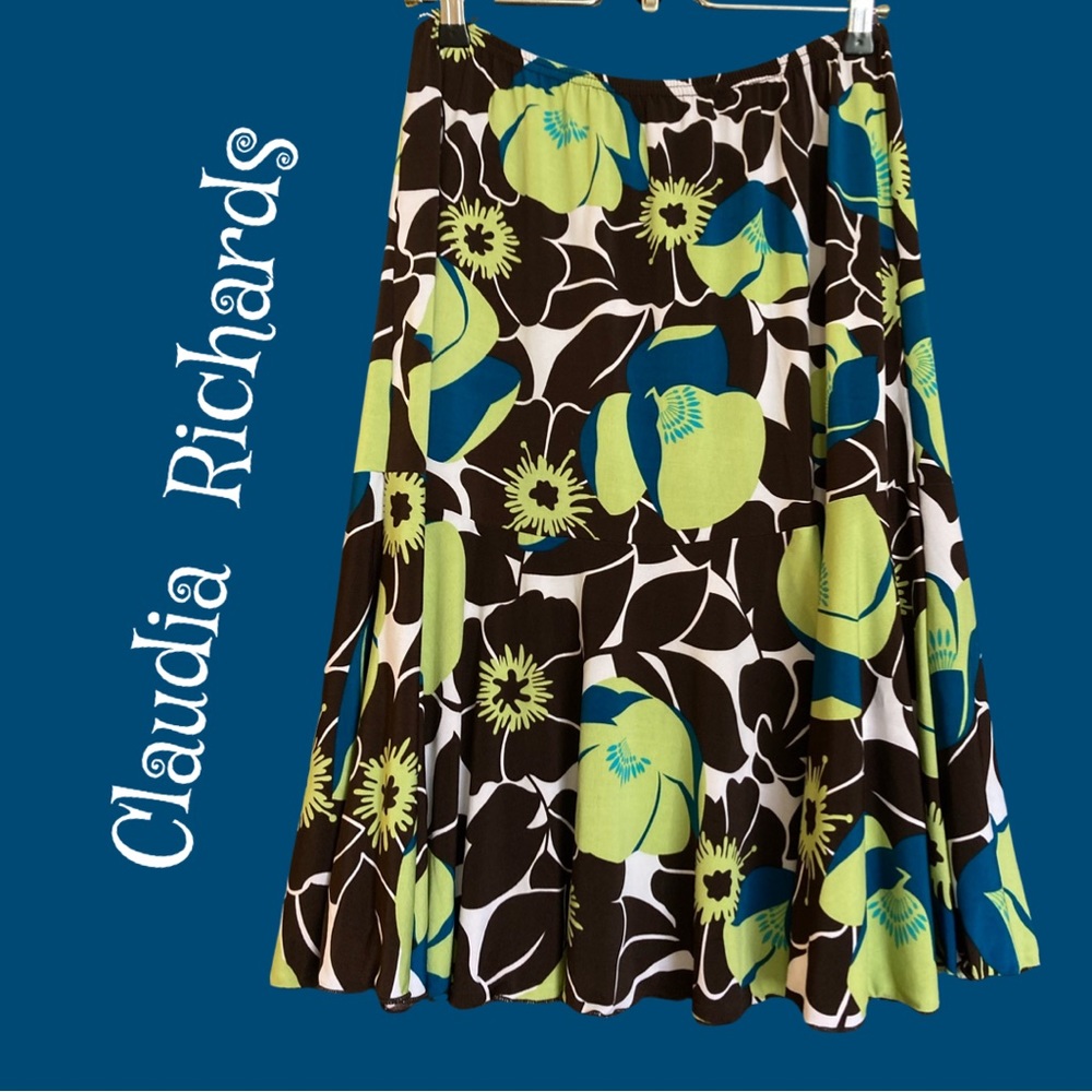 NWOT CLAUDIA RICHARDS Boho Y2K Skirt USA MADE Floral Handkerchief Ruffles Bouncy